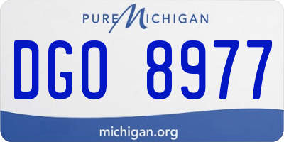 MI license plate DGO8977