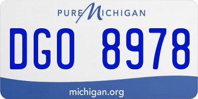 MI license plate DGO8978