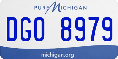 MI license plate DGO8979