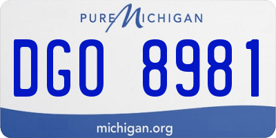 MI license plate DGO8981
