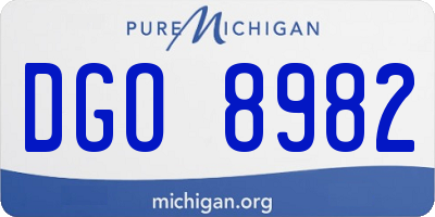 MI license plate DGO8982