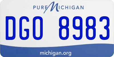 MI license plate DGO8983