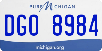 MI license plate DGO8984