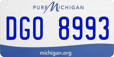 MI license plate DGO8993