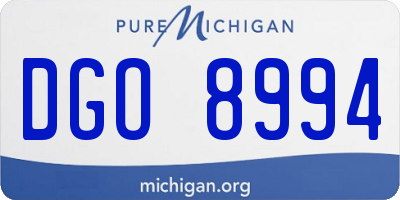 MI license plate DGO8994