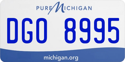 MI license plate DGO8995