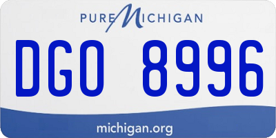 MI license plate DGO8996
