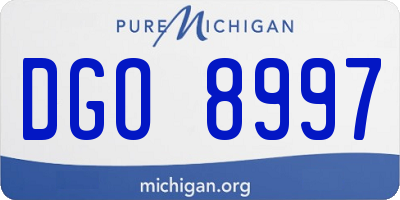 MI license plate DGO8997