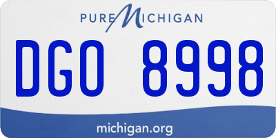 MI license plate DGO8998