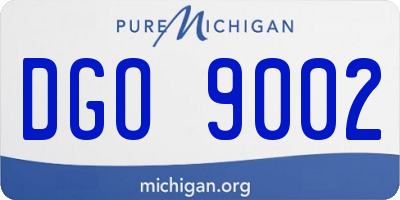 MI license plate DGO9002