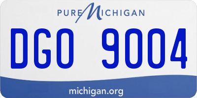MI license plate DGO9004