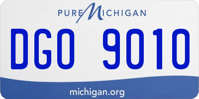 MI license plate DGO9010