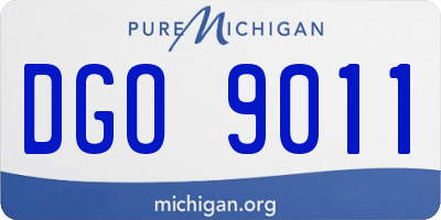 MI license plate DGO9011