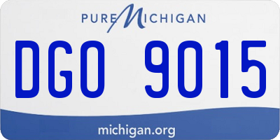 MI license plate DGO9015