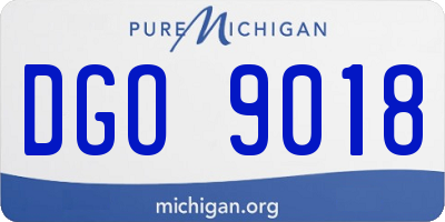 MI license plate DGO9018