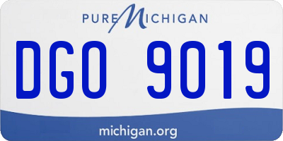MI license plate DGO9019