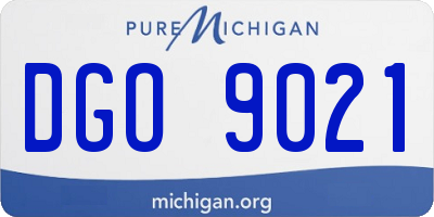MI license plate DGO9021