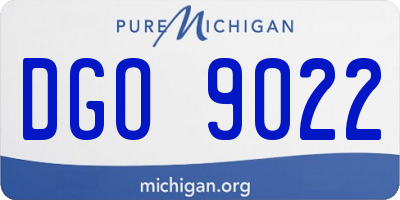 MI license plate DGO9022