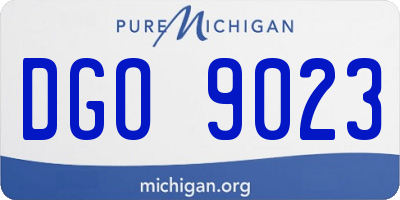 MI license plate DGO9023