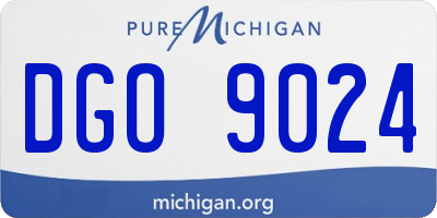 MI license plate DGO9024