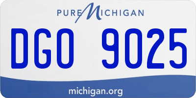MI license plate DGO9025