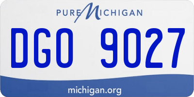 MI license plate DGO9027