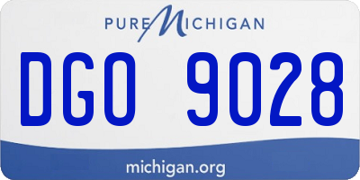 MI license plate DGO9028