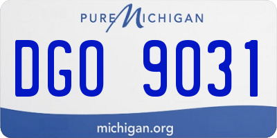 MI license plate DGO9031
