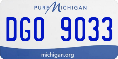 MI license plate DGO9033