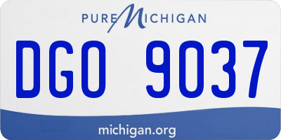 MI license plate DGO9037