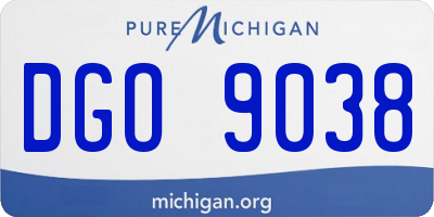 MI license plate DGO9038
