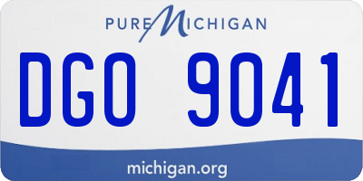 MI license plate DGO9041