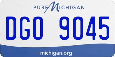 MI license plate DGO9045