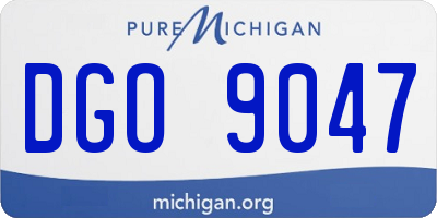 MI license plate DGO9047