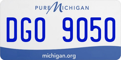 MI license plate DGO9050