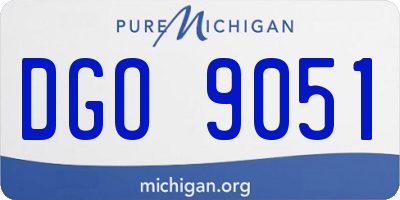 MI license plate DGO9051