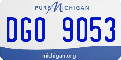 MI license plate DGO9053