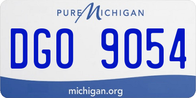MI license plate DGO9054