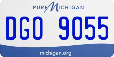 MI license plate DGO9055
