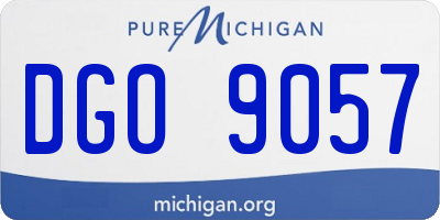 MI license plate DGO9057