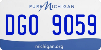 MI license plate DGO9059