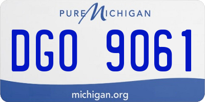 MI license plate DGO9061