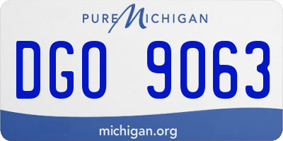 MI license plate DGO9063