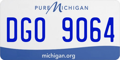 MI license plate DGO9064