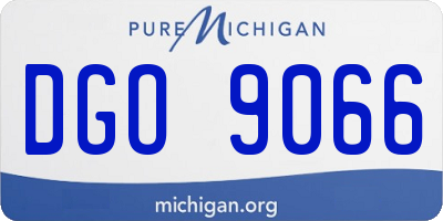 MI license plate DGO9066
