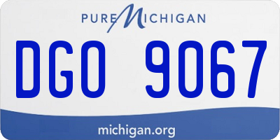MI license plate DGO9067