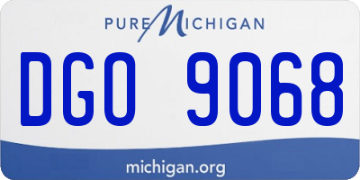 MI license plate DGO9068