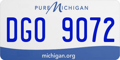 MI license plate DGO9072