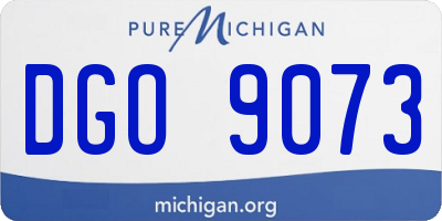 MI license plate DGO9073
