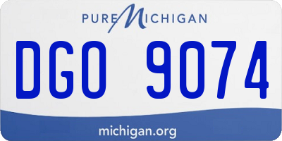 MI license plate DGO9074